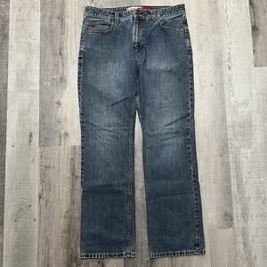 Quicksilver VTG Quikjean Straight Leg Y2K Repaired Skater Jeans Mens 36x32.5